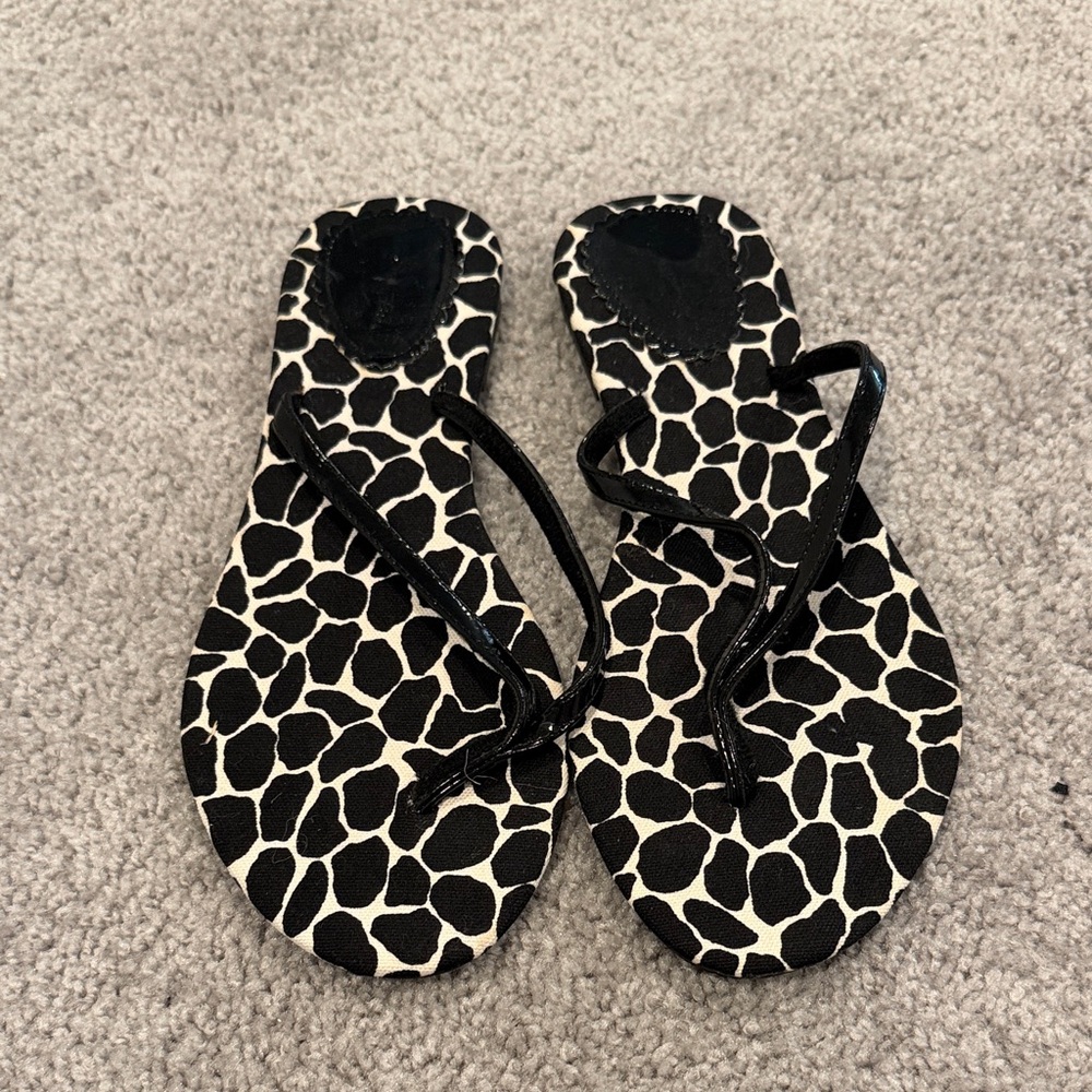 Express Black and White Patterned Sandals